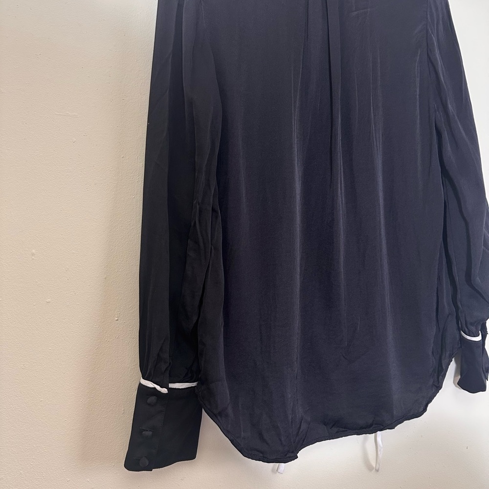 Adriano Goldschmied Winslet blouse button down size M in true black - Picture 15 of 15